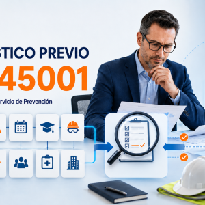 Curso online de diagnóstico previo para implantar ISO 45001 aprovechando la PRL y el Servicio de Prevención de la empresa