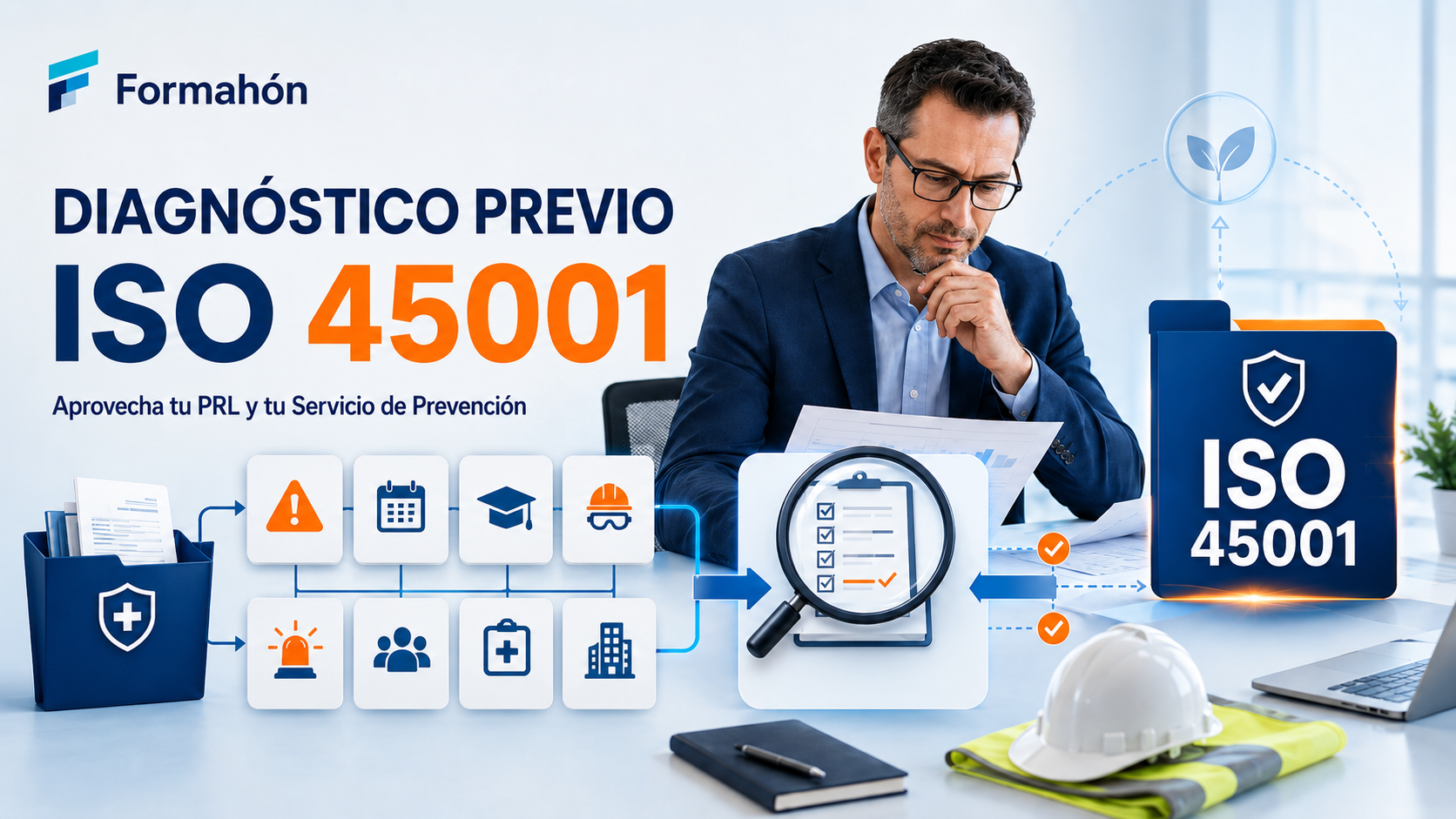 Diagnóstico ISO 45001: aprovecha tu PRL y tu Servicio de Prevención